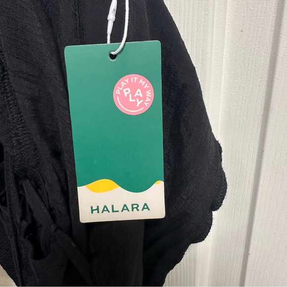 Halara Black Spaghetti Strap Backless Lace Up Side Pocket Resort Jumpsuit Size M - Picture 8 of 8